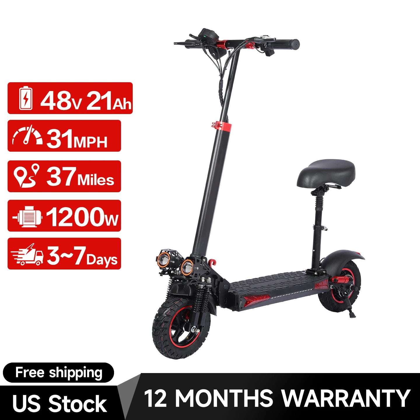 FREEBOY J11Plus Electric Scooter 1200W Motor 48V Battery Long Range