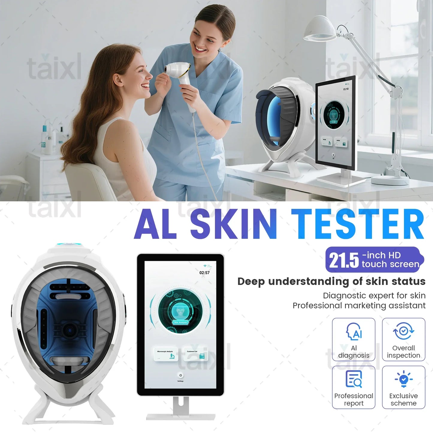 Myoslim 3D Skin Scanner Facial Analyzer for Acne Analysis