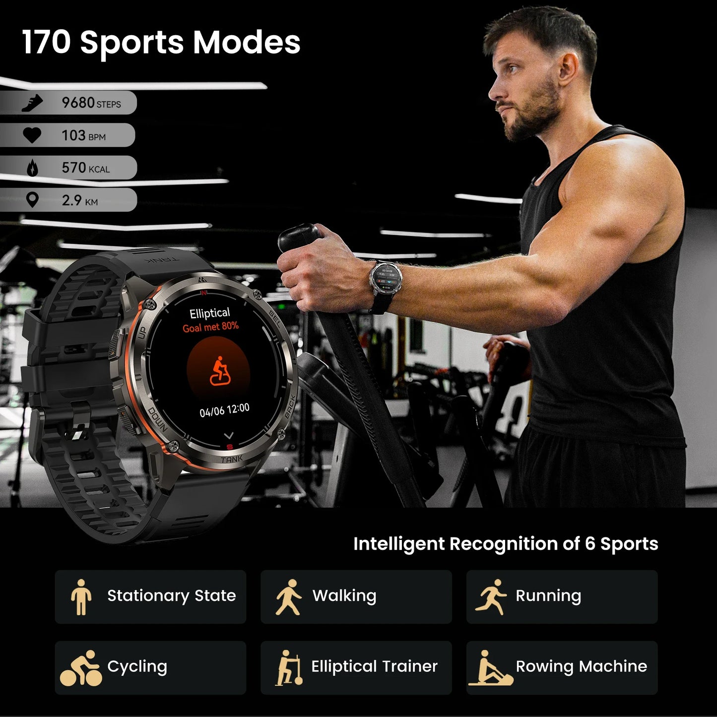KOSPET Tank T3 Ultra 2 GPS Smartwatch With Bluetooth Call