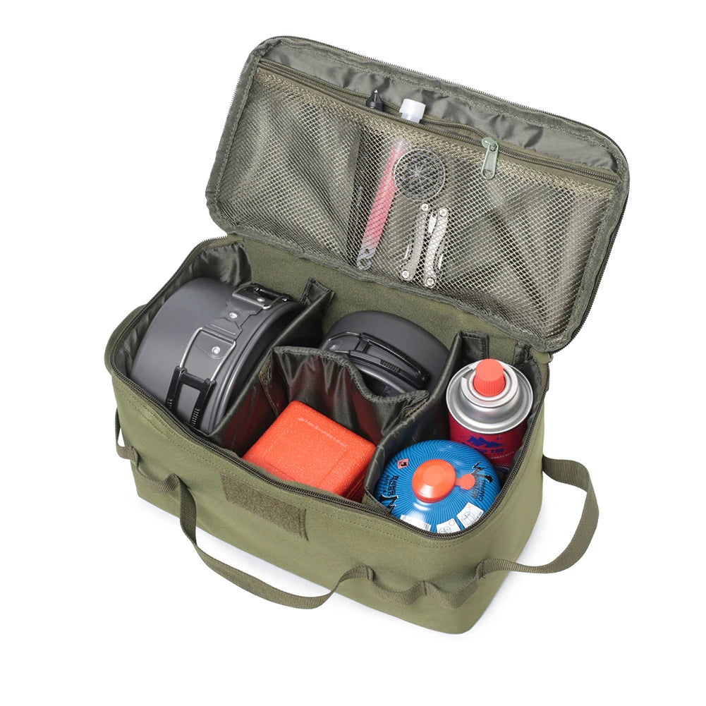 VKTECH Camping Utensil Organizer Collapsible Storage Case