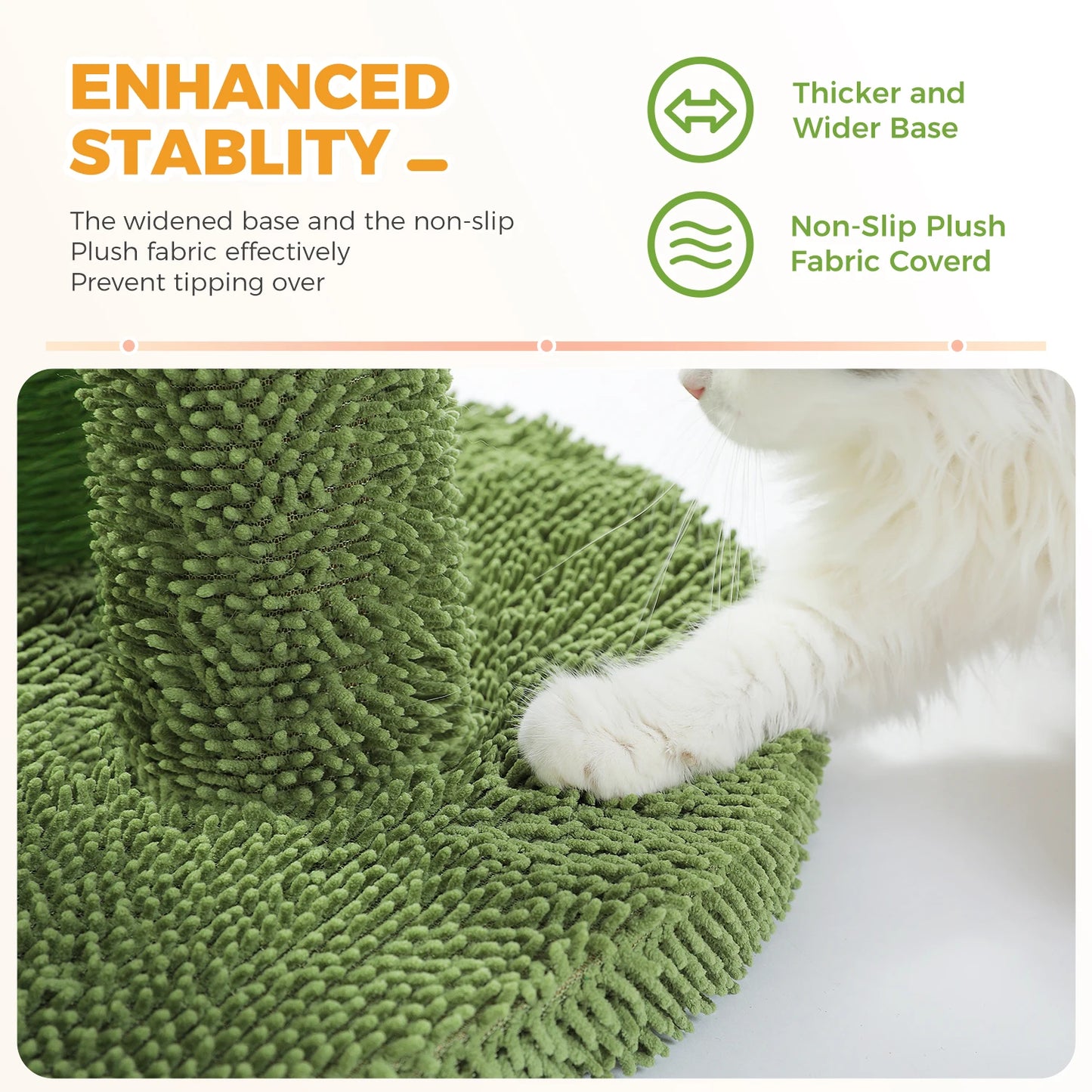 PAWZ Road Cactus Cat Scratching Post With Sisal Poles And Dangling Ball Toys
