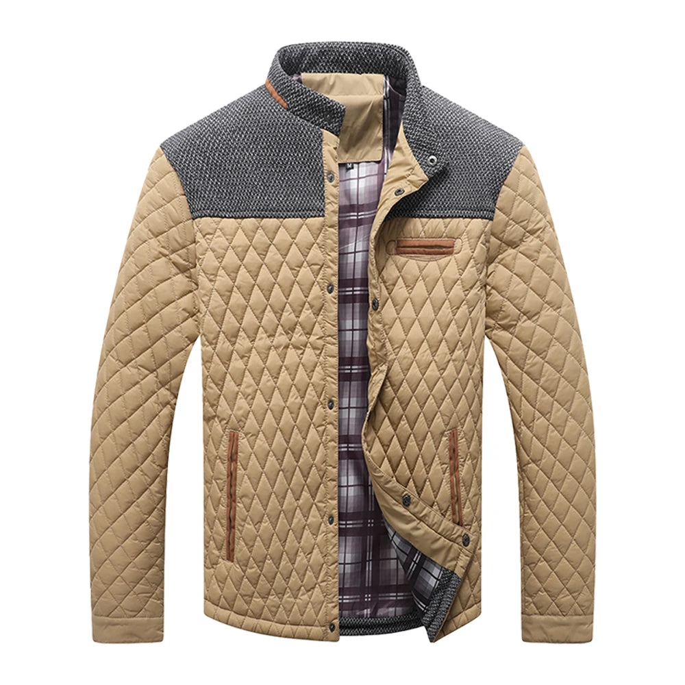 Men's Winter Bomber Jacket Quilted Coat Waterproof Lightweight