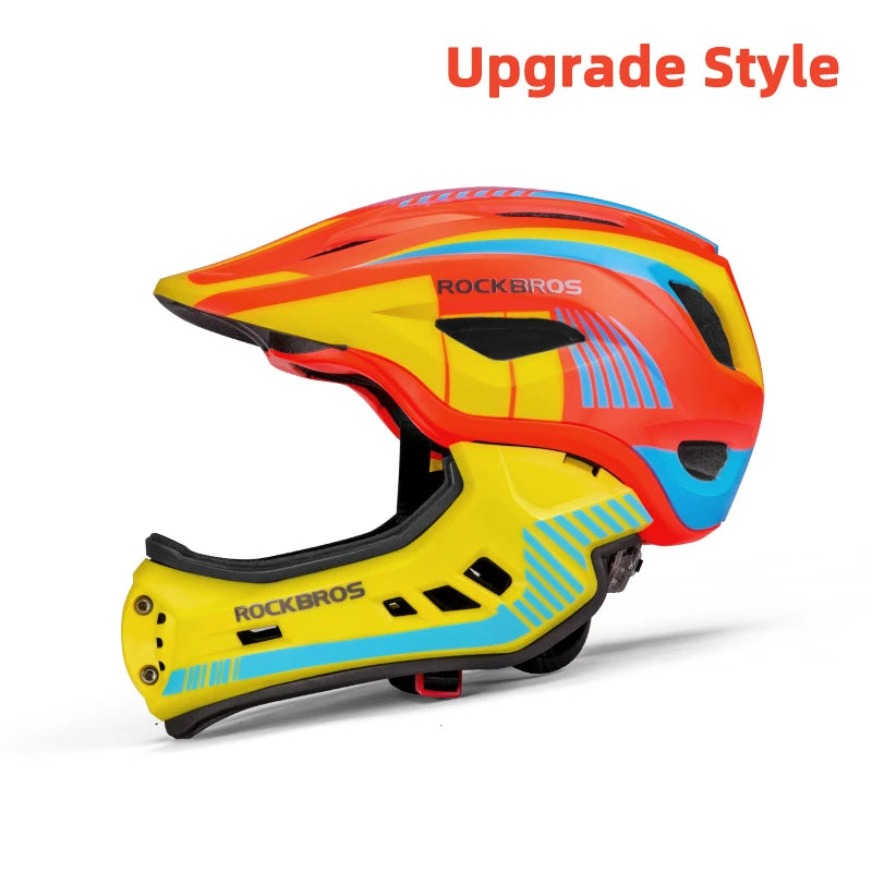 ROCKBROS Child Cycling Helmet With Detachable Full Face
