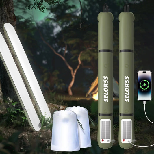 Solar Camping Lantern USB Type C Folding Light Waterproof