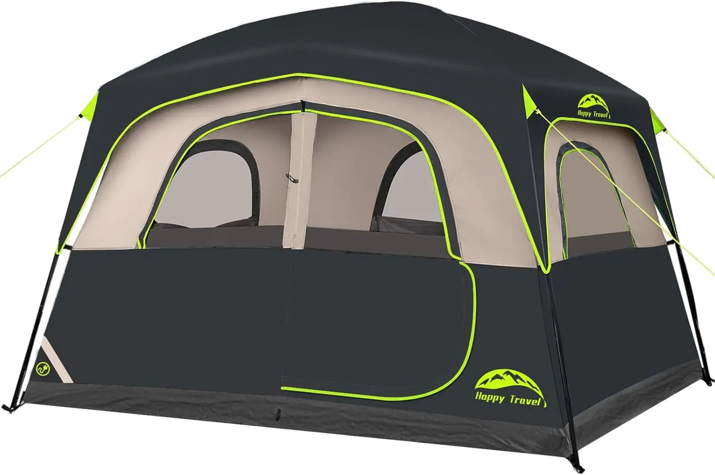Waterproof Camping Tent With Rainfly Easy Setup Family Cabin