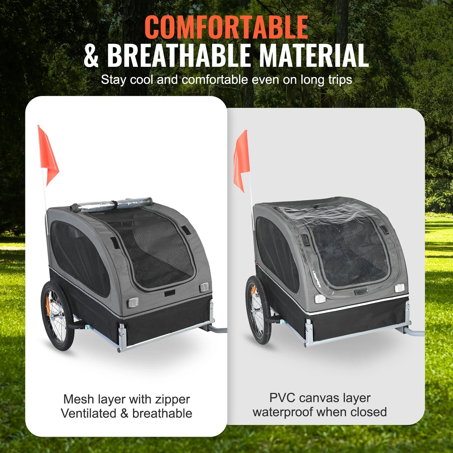 Dog Bike Trailer DT810 Portable Pet Carrier With Wheels