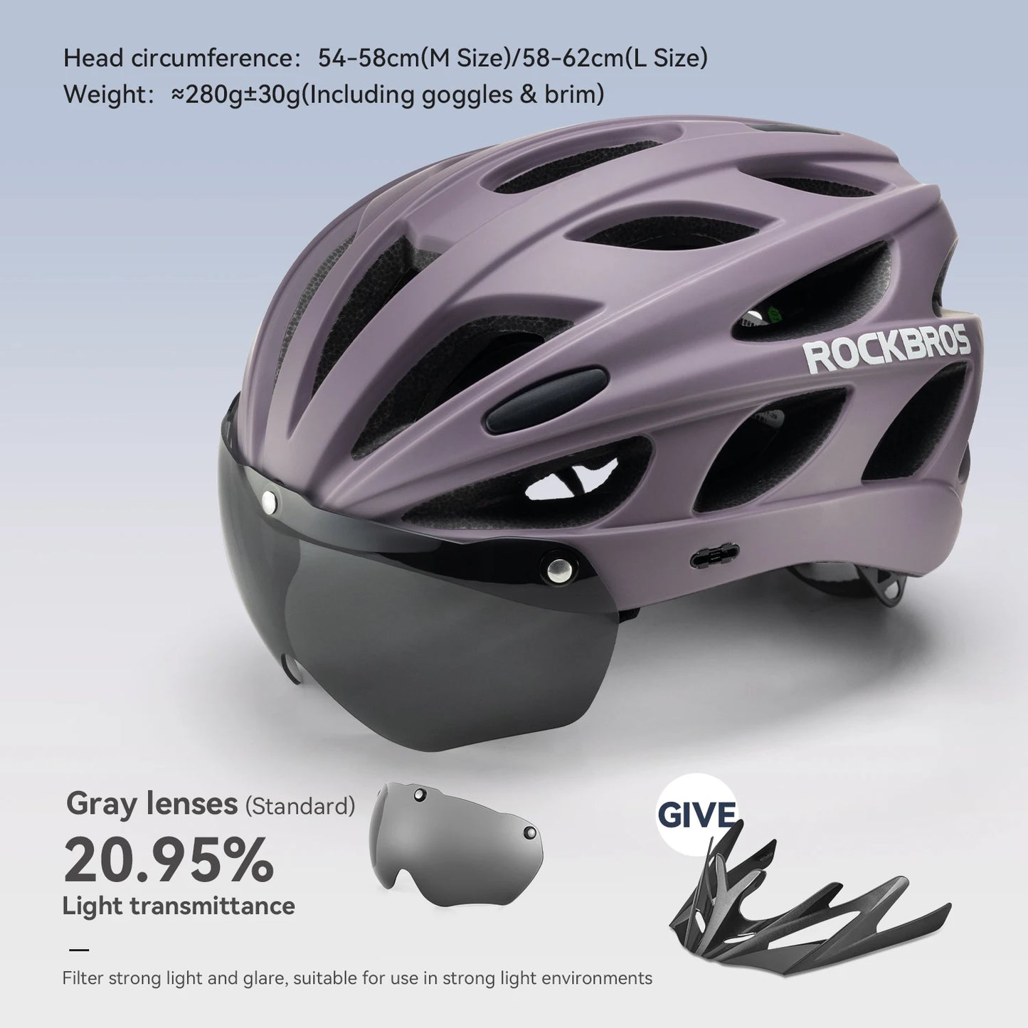 ROCKBROS Cycling Helmet Lightweight Integrated Head Protection for MTB