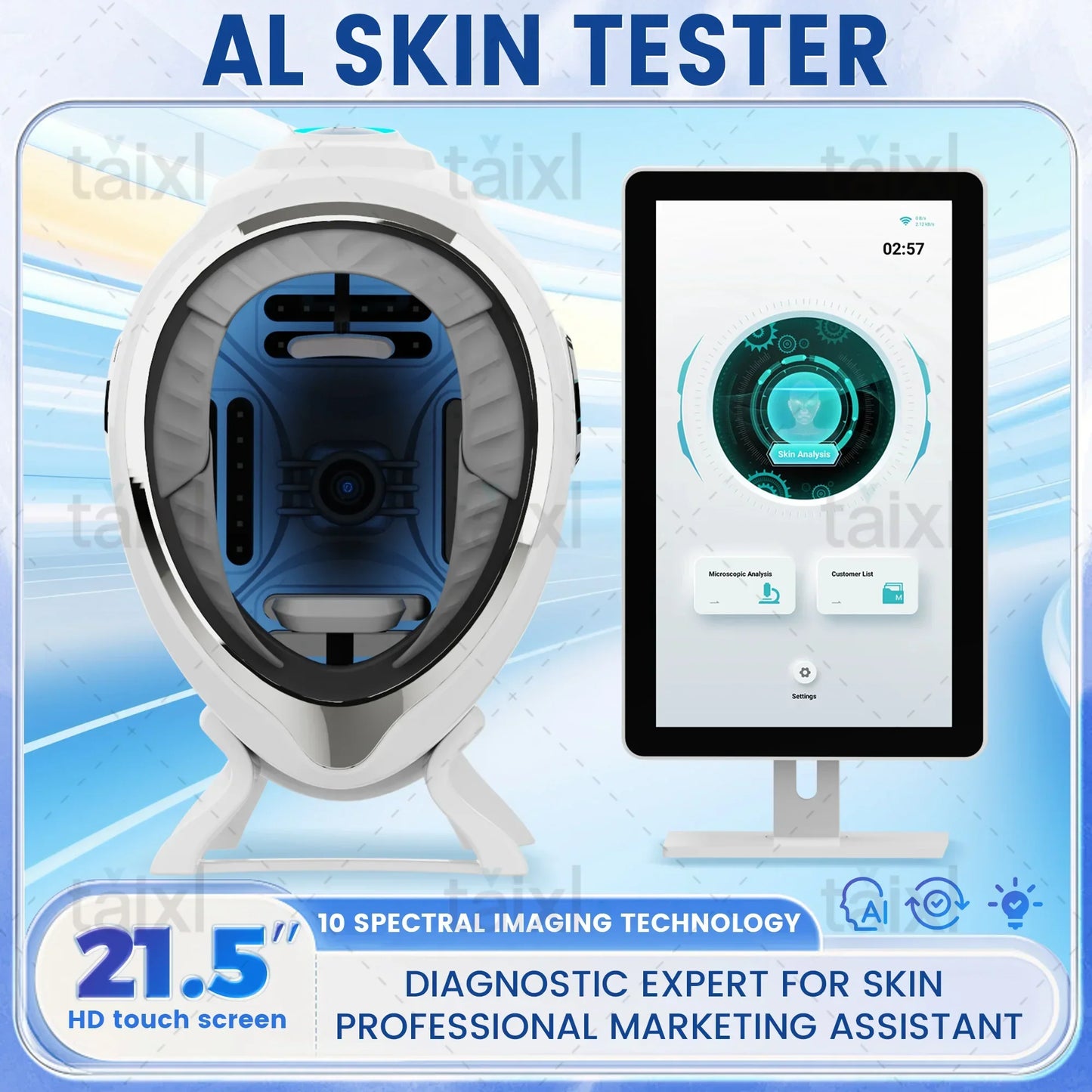 Myoslim 3D Skin Scanner Facial Analyzer for Acne Analysis