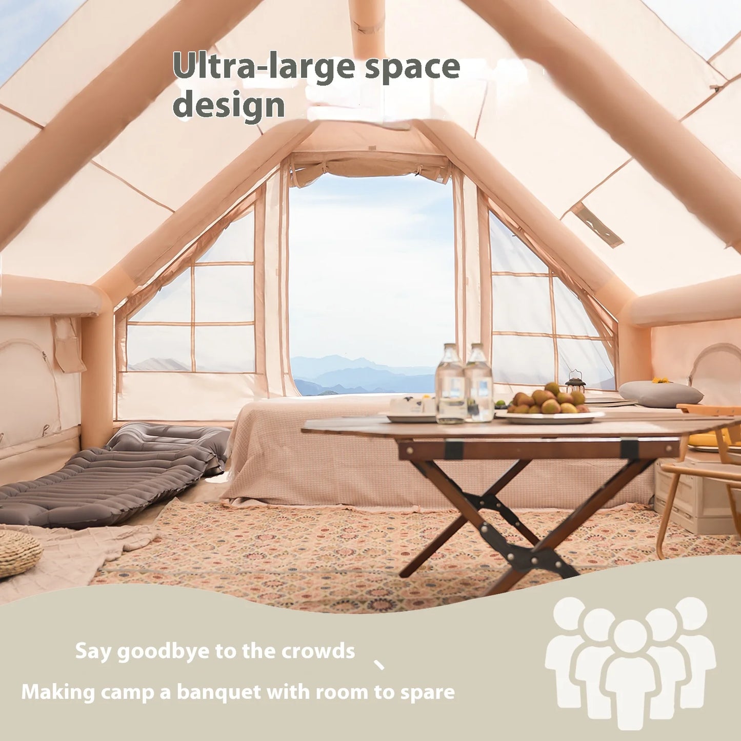 Pakicetus Inflatable Camping Tent Adults Family Outdoor Gear
