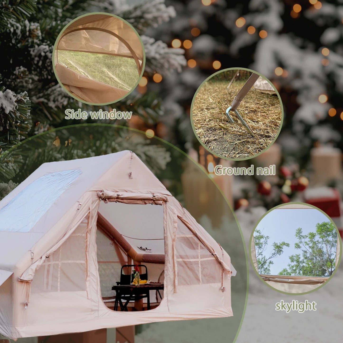 Pakicetus Inflatable Camping Tent Quick Setup Airframe Shelter
