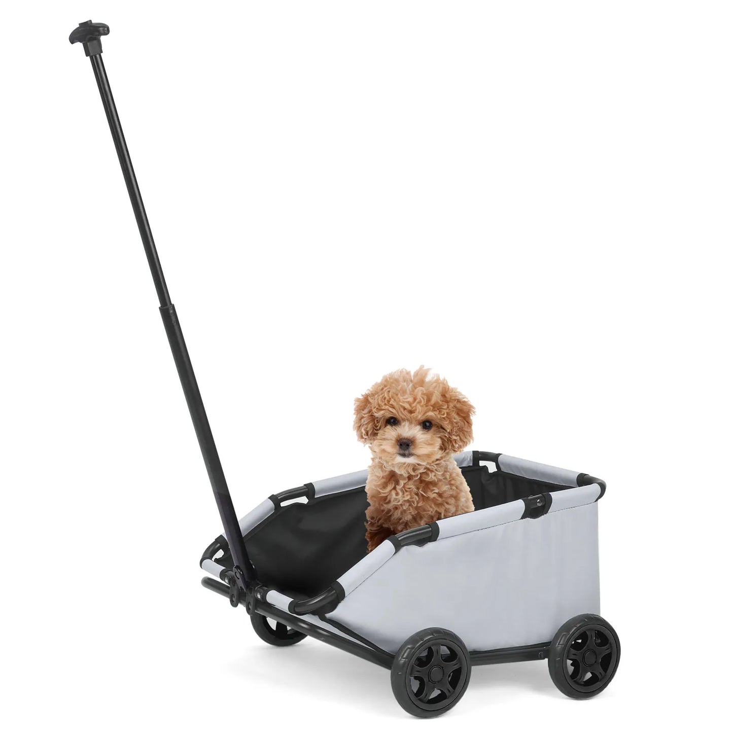 Small Pet Cart Folding Dog Stroller 360 Rotating Carrier