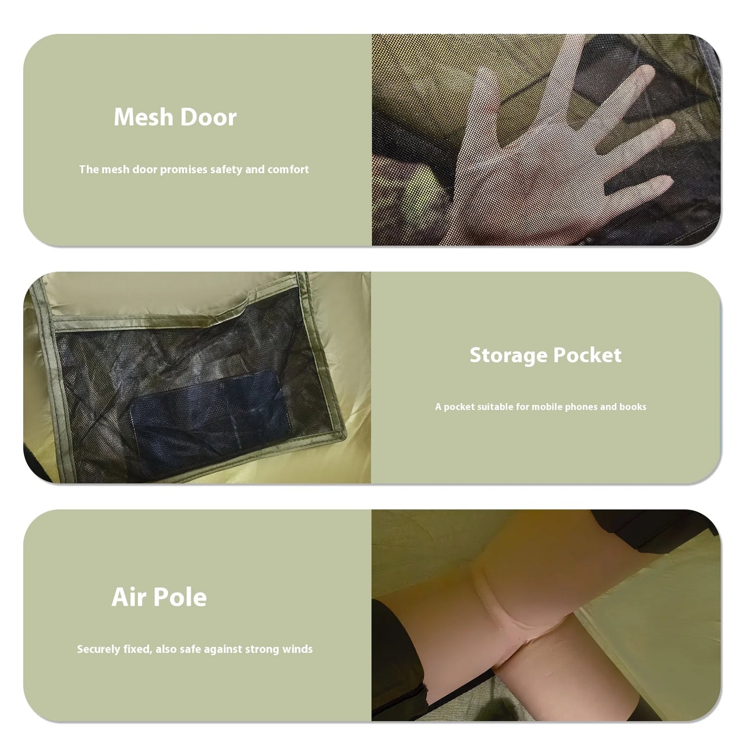Pakicetus Inflatable Camping Tent Quick Setup Airframe Shelter