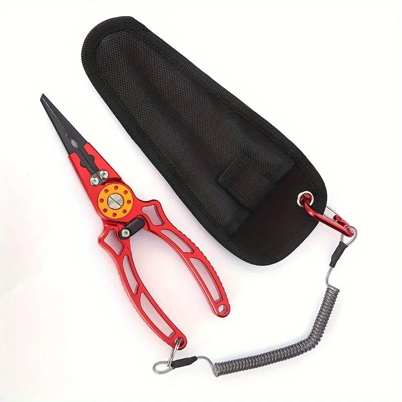 Aviation Aluminum Multi-Functional Fishing Pliers With Line Cutting