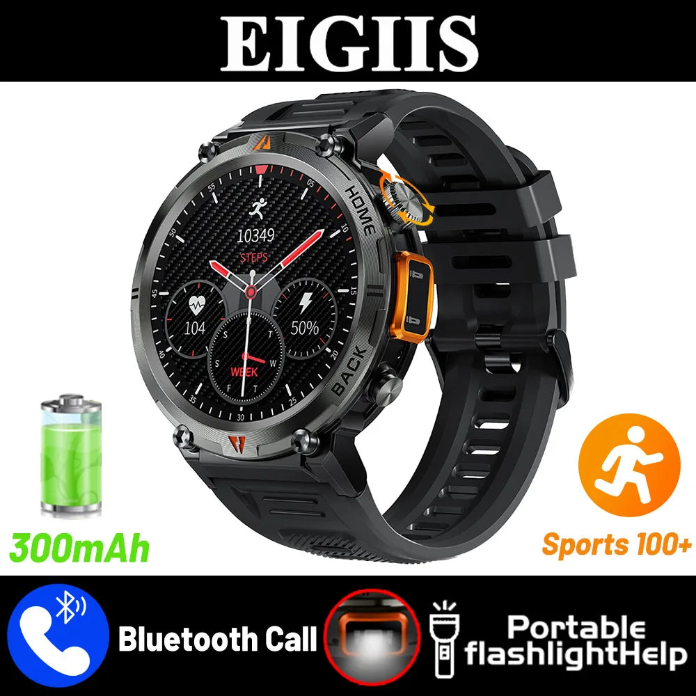 EIGIIS KE3 Bluetooth Call Smartwatch For Men With Health Monitor