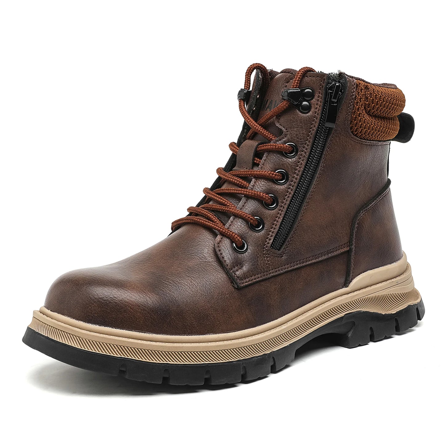 Waterproof Safety Boots Men Indestructible Steel Toe Work Boots Anti-smash Stab-resistant Safety Shoes Biker Botas Para Hombre