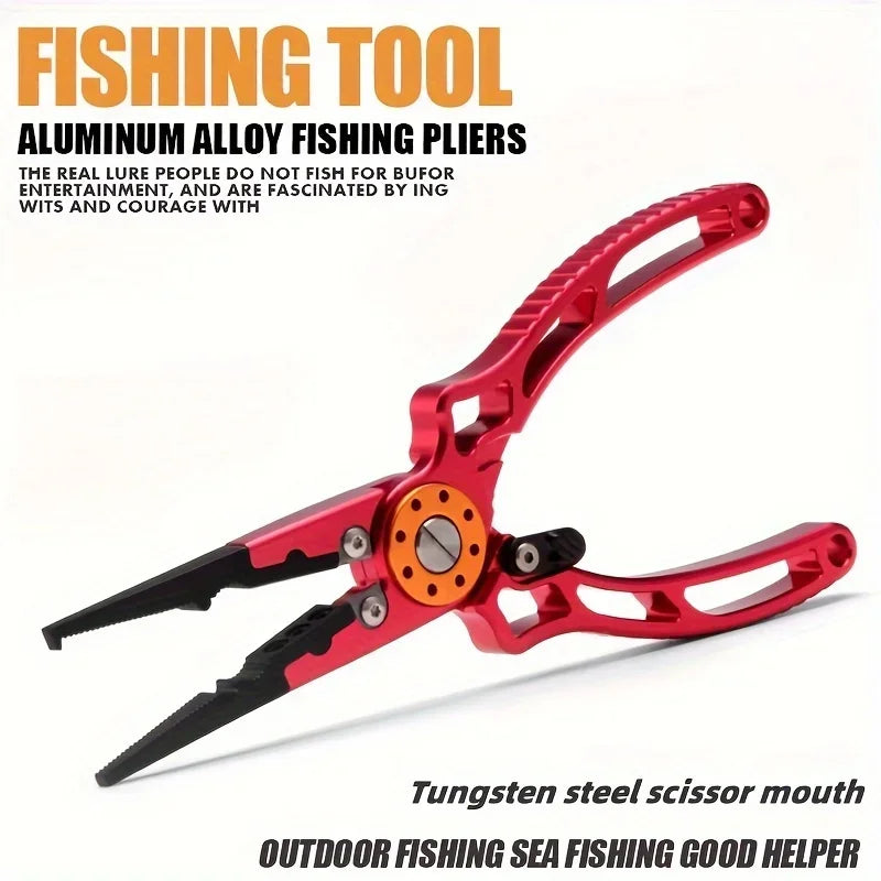 Aviation Aluminum Multi-Functional Fishing Pliers With Line Cutting
