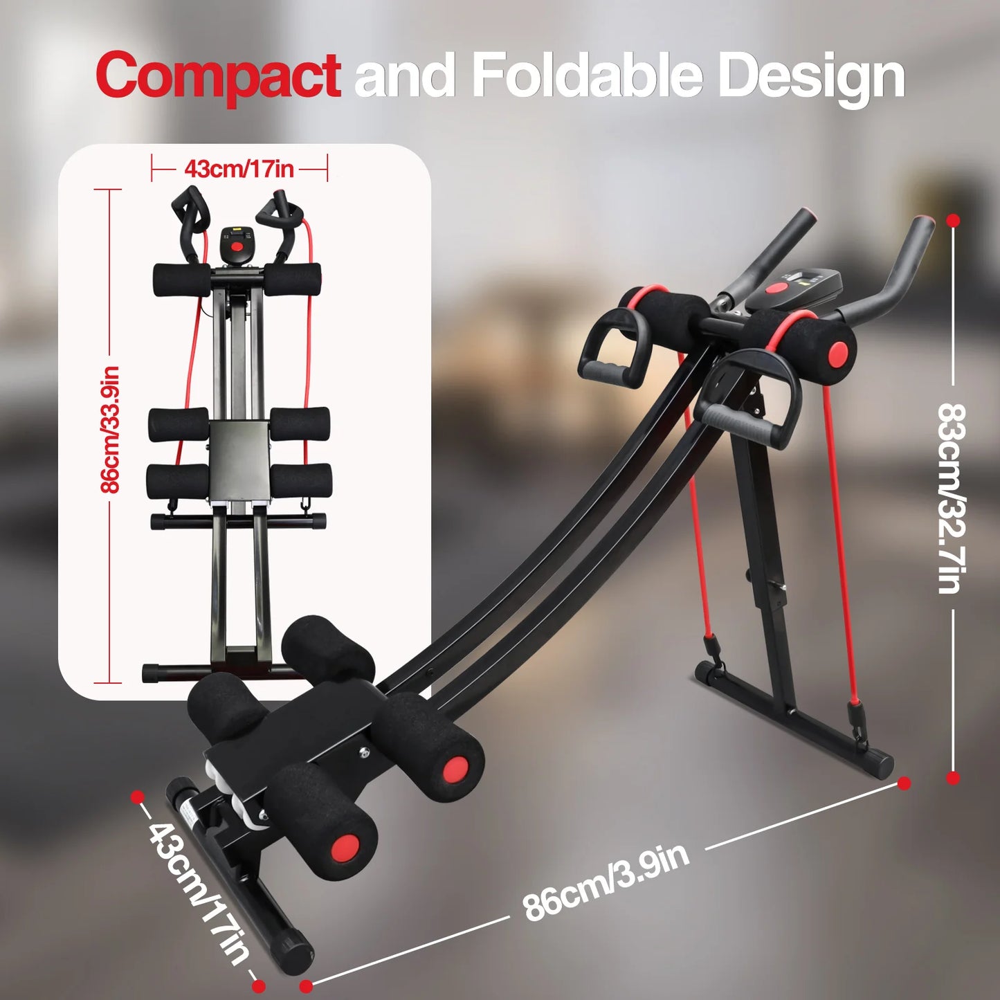 Abdominal Curling Exercise Machine Dual Track Trainer For Home Gym