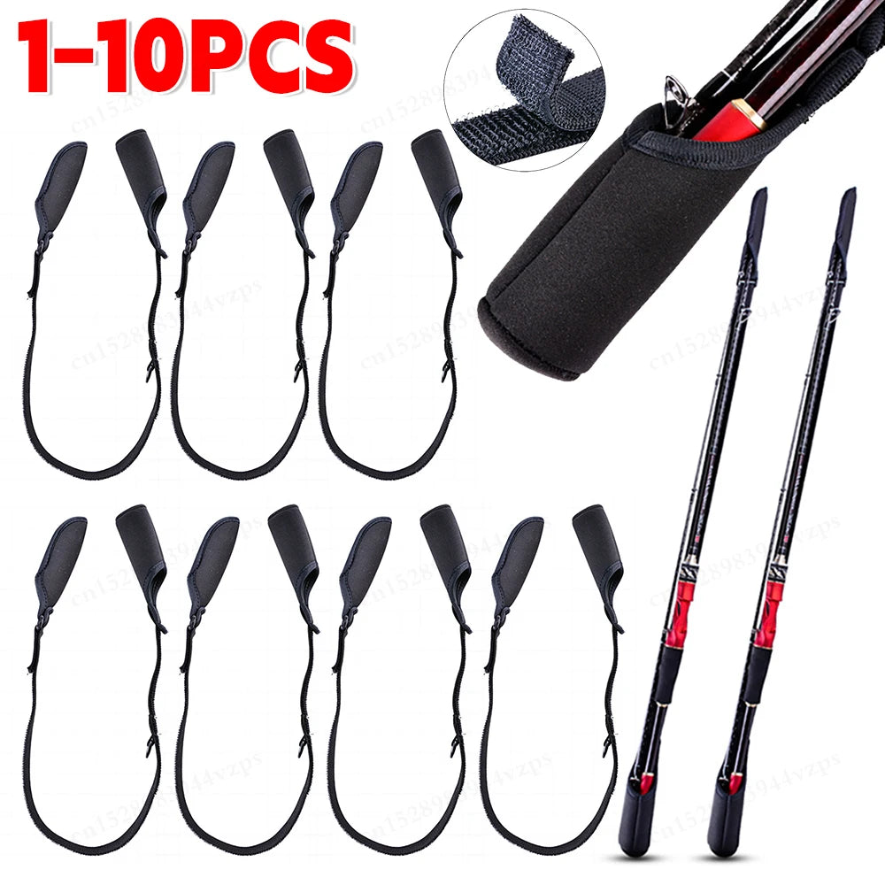 Fishing Rod Protection Sleeves With Adjustable Strap Organizer