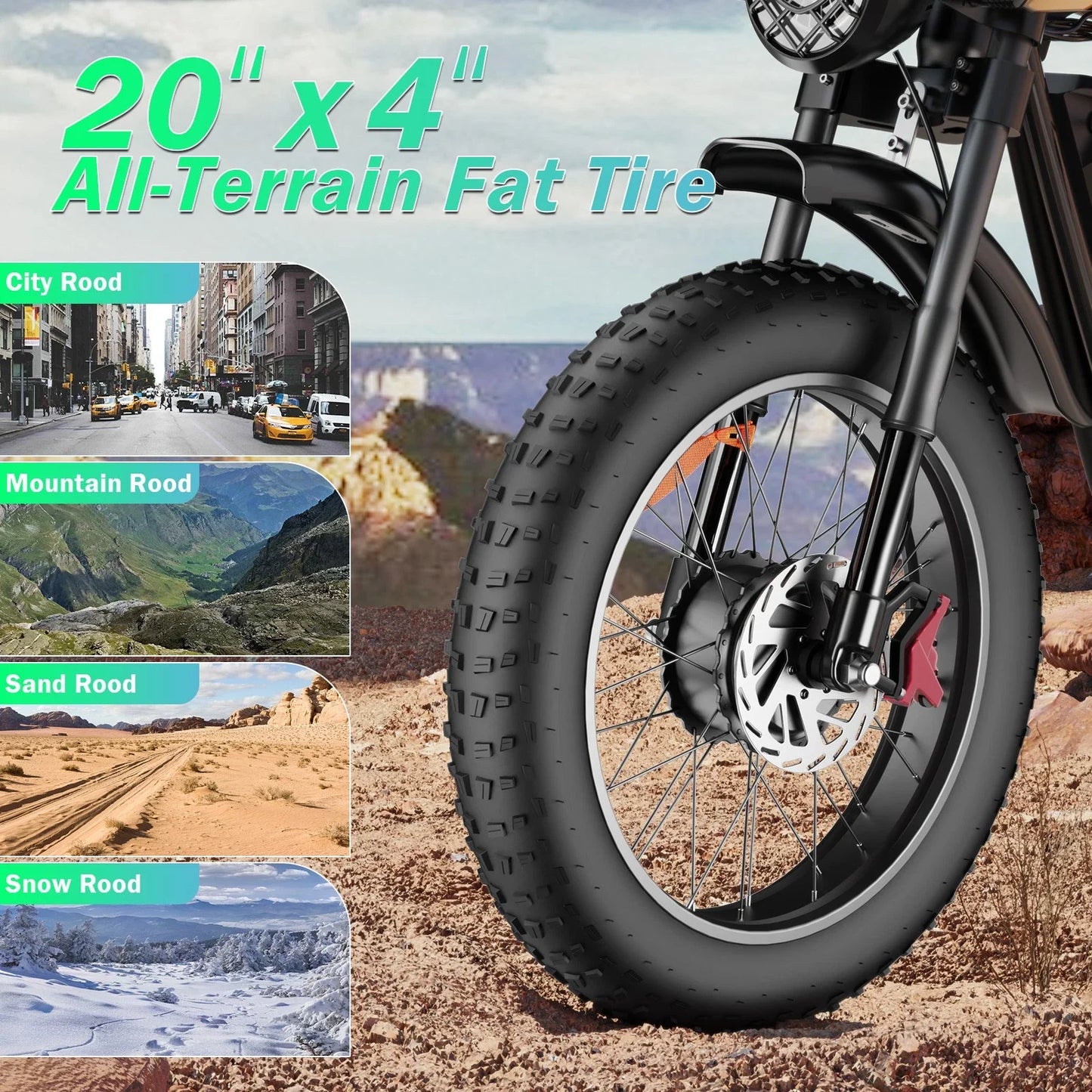 YVY K20 Electric Bike 1500W 70 Miles Range Fat Tire
