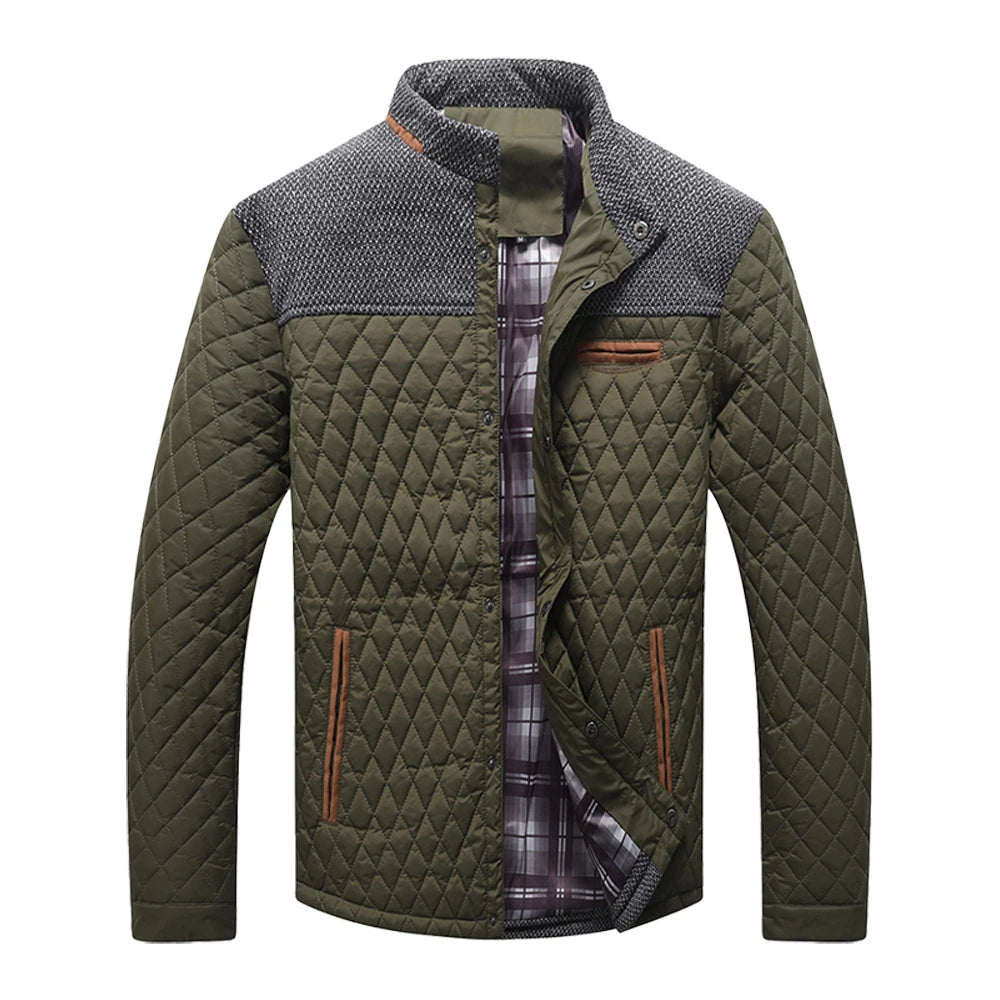 Men's Winter Bomber Jacket Quilted Coat Waterproof Lightweight