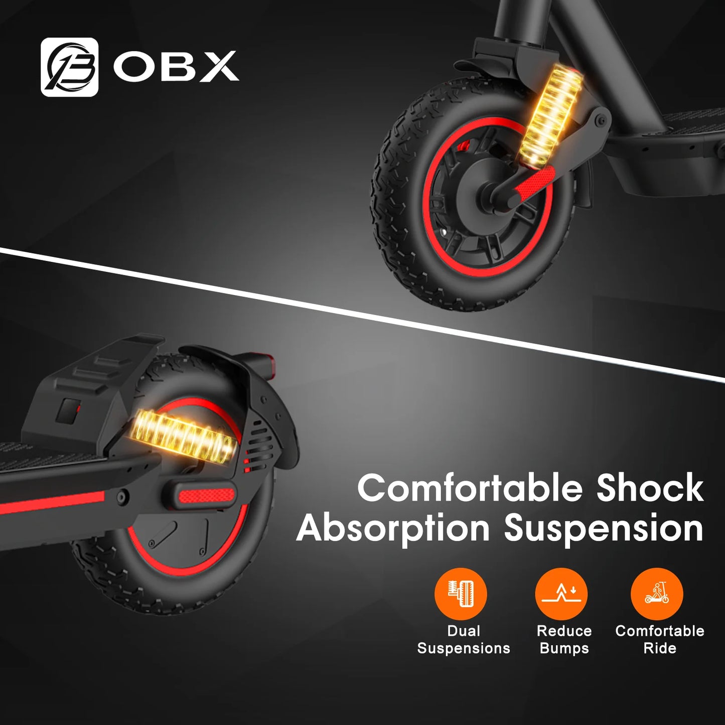 Electric Scooter 1000W 48V Off Road Dual Suspension Long Range