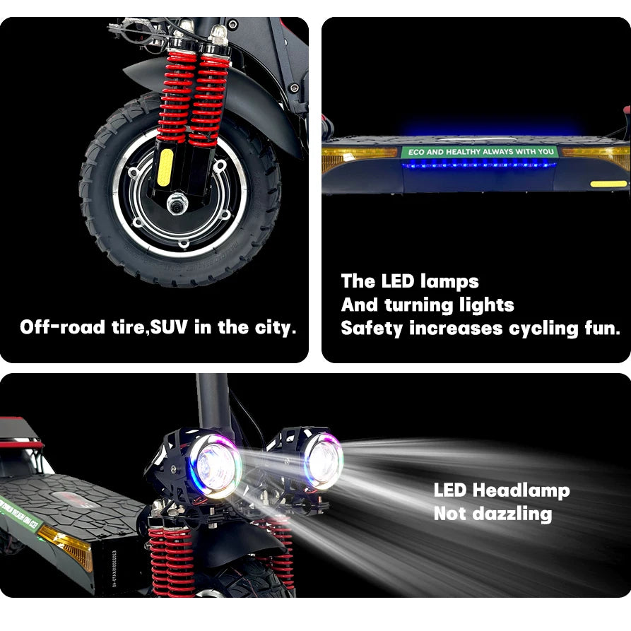 X4 2x800W Dual Motor Off Road Electric Scooter For Adults