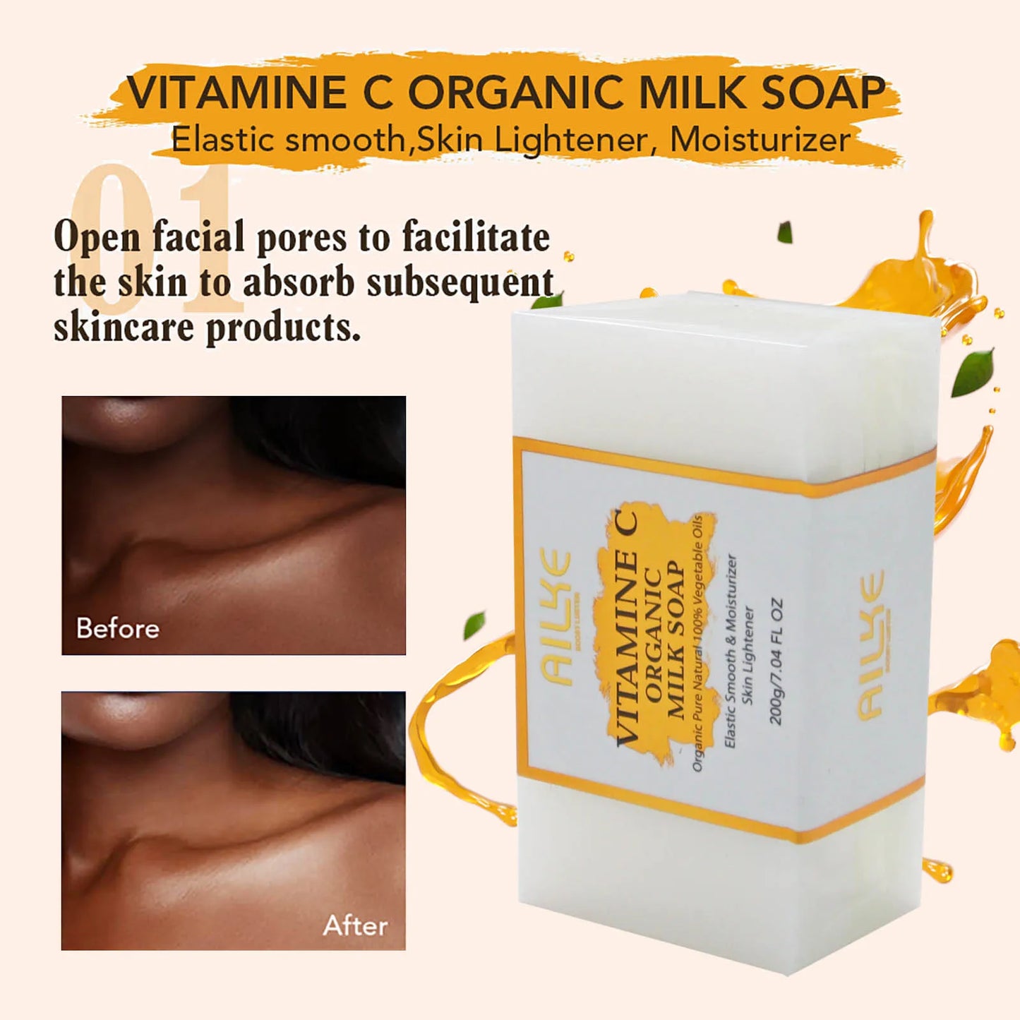 AILKE Vitamin C Skin Care Set With Brightening Soap