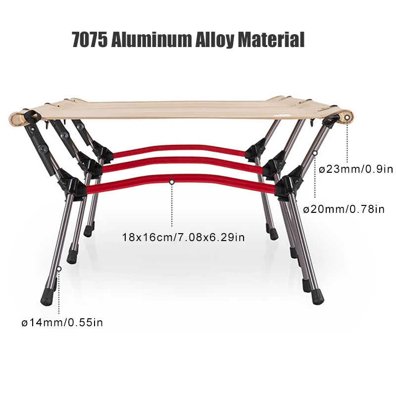 WEST TUNE Camping Cot Leg Extenders Ultralight Folding Bed