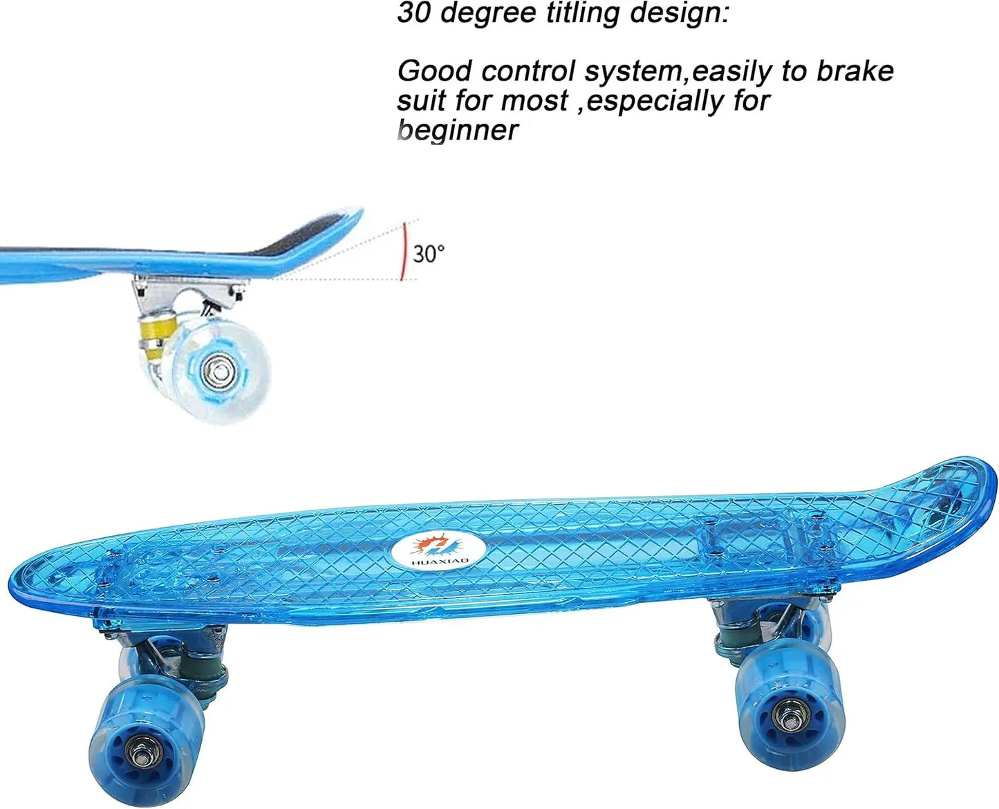 LED Light Up Electric Skateboard For Beginners Cruiser
