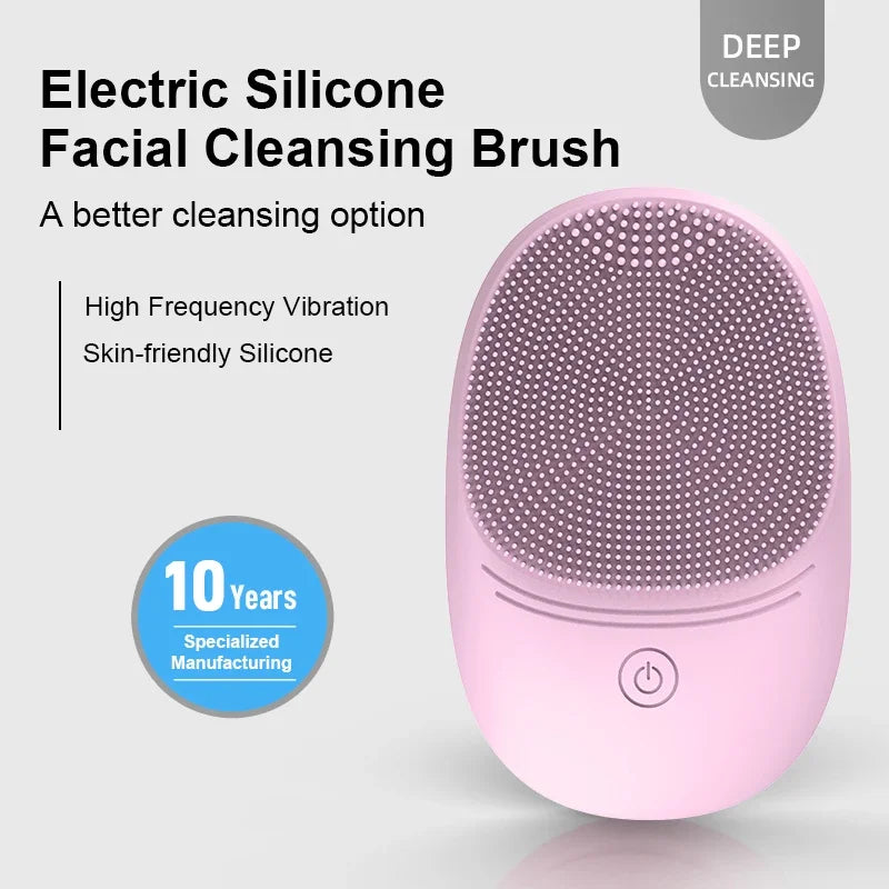 Silicone Facial Cleansing Brush Sonic Vibration Deep Clean