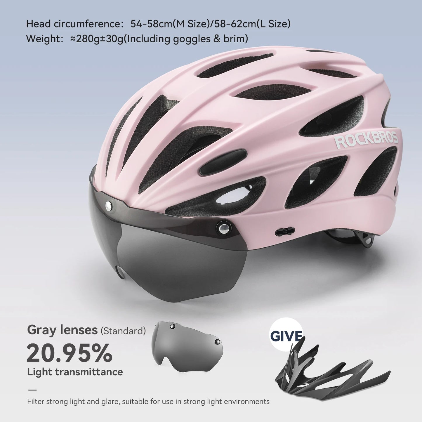 ROCKBROS Cycling Helmet Lightweight Integrated Head Protection for MTB