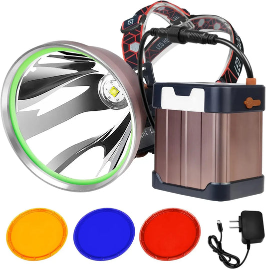 LED Headlamp 22000mAh Rechargeable Waterproof Headlight Outdoor