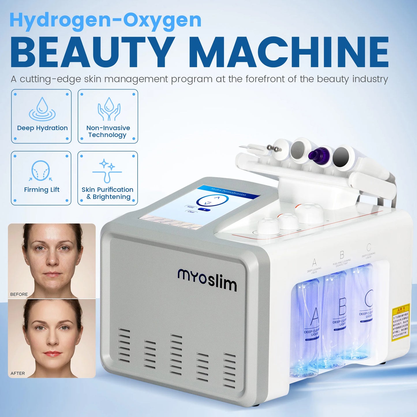 TAIXL 6 In 1 Hydro Microdermabrasion Facial Machine With Oxygen Jet