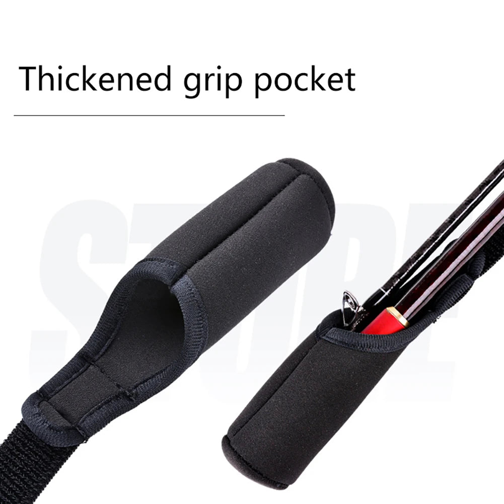 Fishing Rod Protection Sleeves With Adjustable Strap Organizer