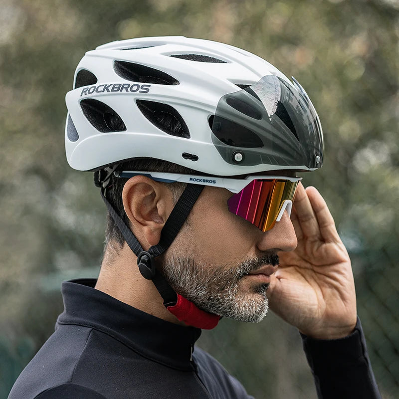 ROCKBROS Cycling Helmet Lightweight Integrated Head Protection for MTB