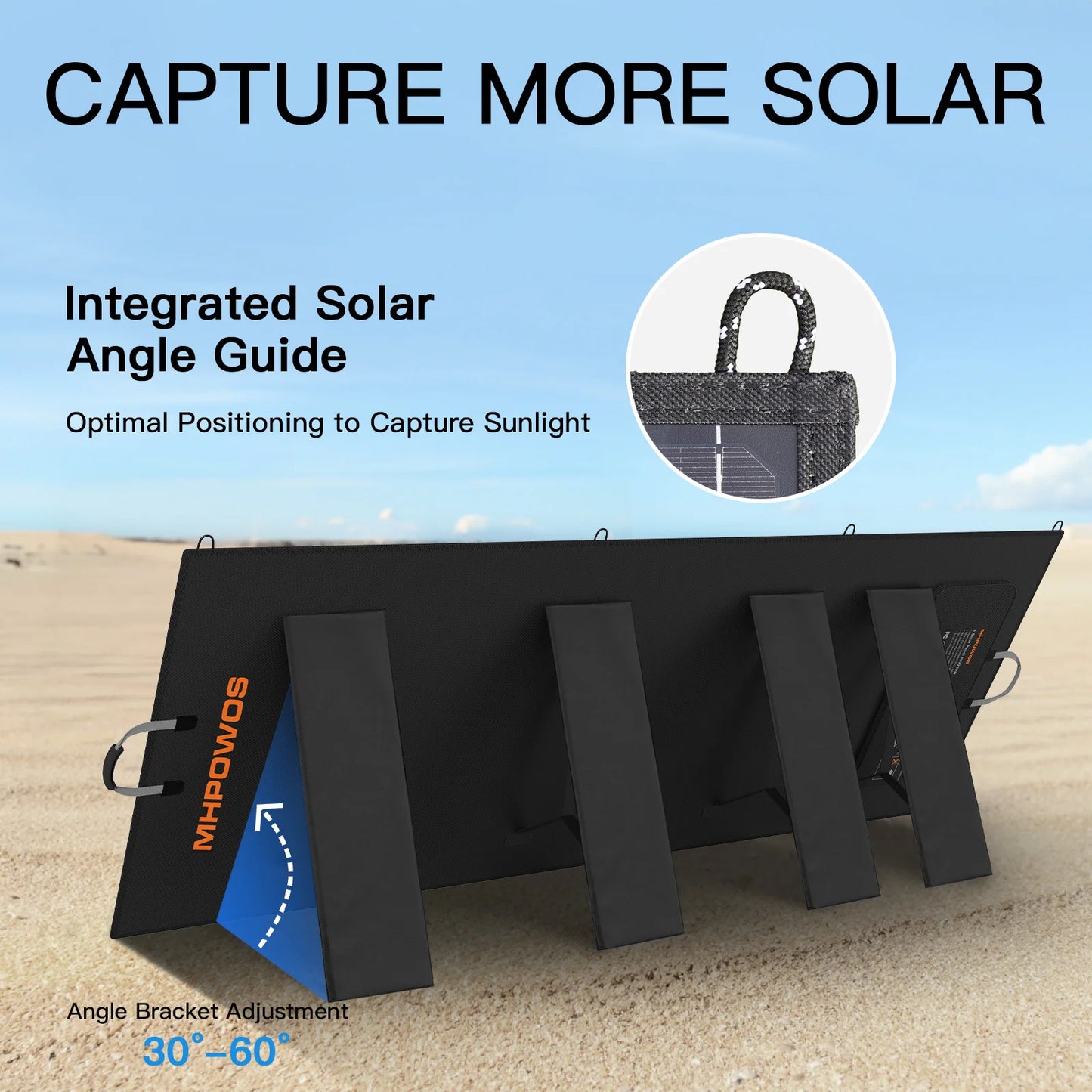 MHPOWOS 400W Foldable Portable Solar Panel For Outdoor Use