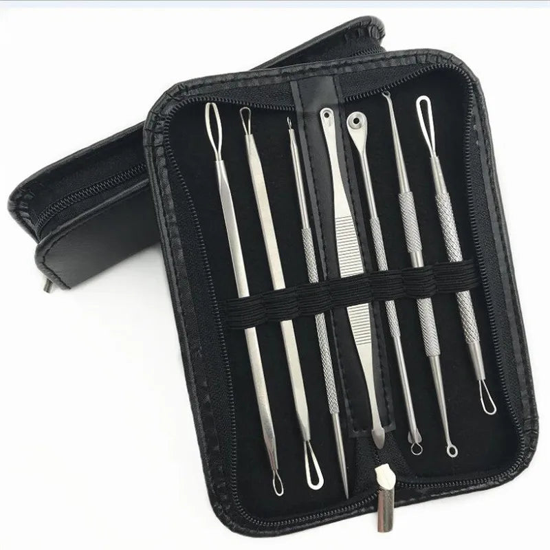 Stainless Steel Blackhead Remover Needles Pimple Extractor Set