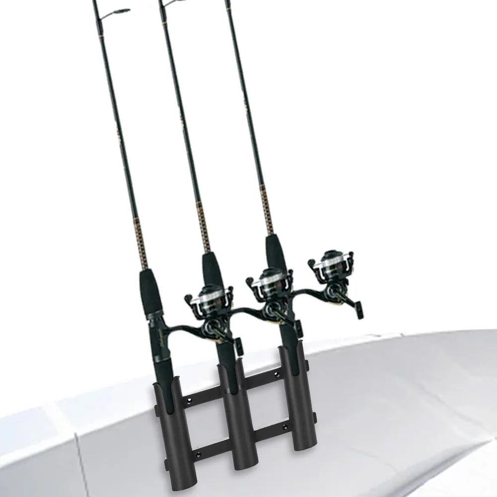 APWIKOGER 3 Tubes Link Fishing Rod Holder Bracket Wall Mounted