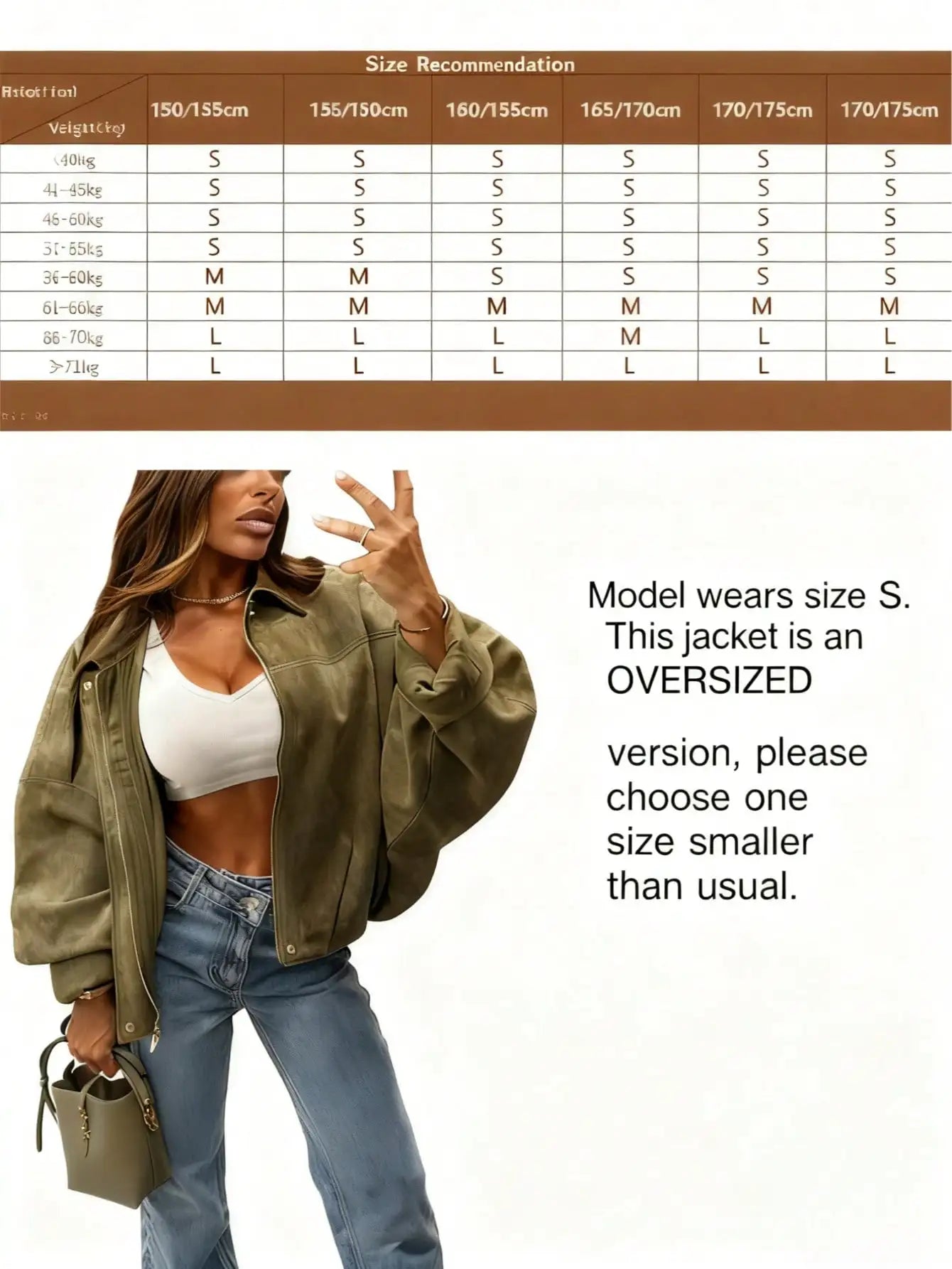 Suede Bomber Jacket For Women With Zipper Front Casual Streetwear