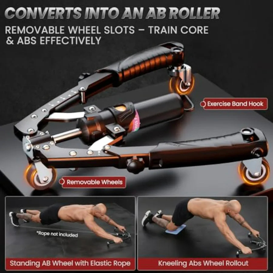 Twister Arm Trainer 3 In 1 Hydraulic Chest Workout Equipment Ab Roller Wheels