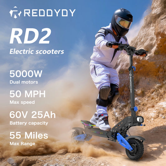 ReddyDy Electric Offroad Scooter 5000W Dual Motor 55 Mile Range